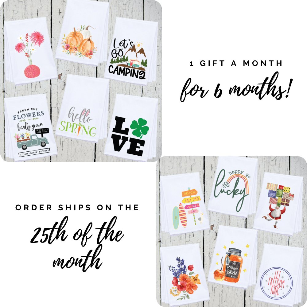 6 Month "Towel of the Month" Gift Subscription