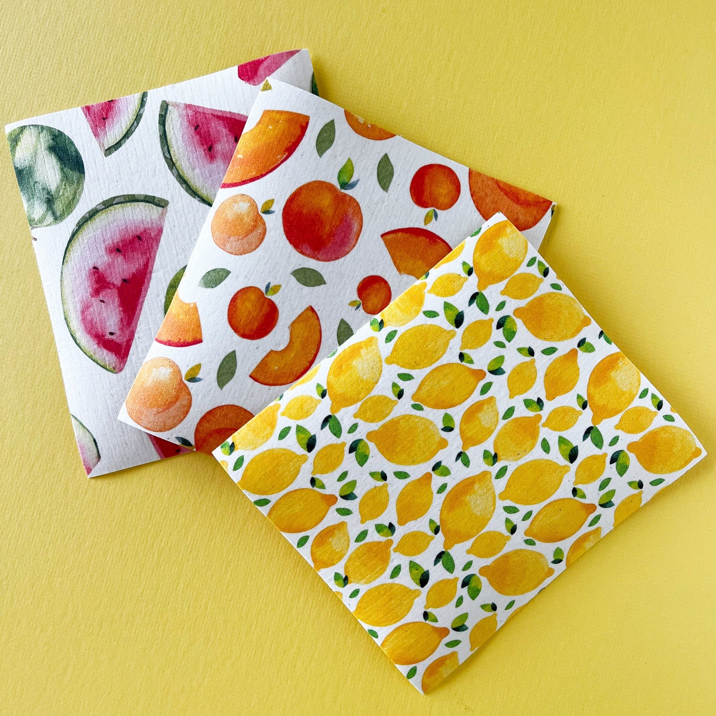 Fun Fruits 3 - Pack Swedish Dishcloths