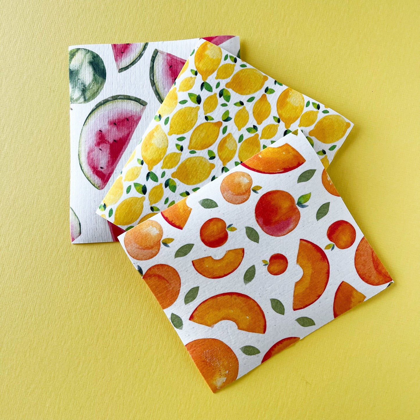 Fun Fruits 3 - Pack Swedish Dishcloths