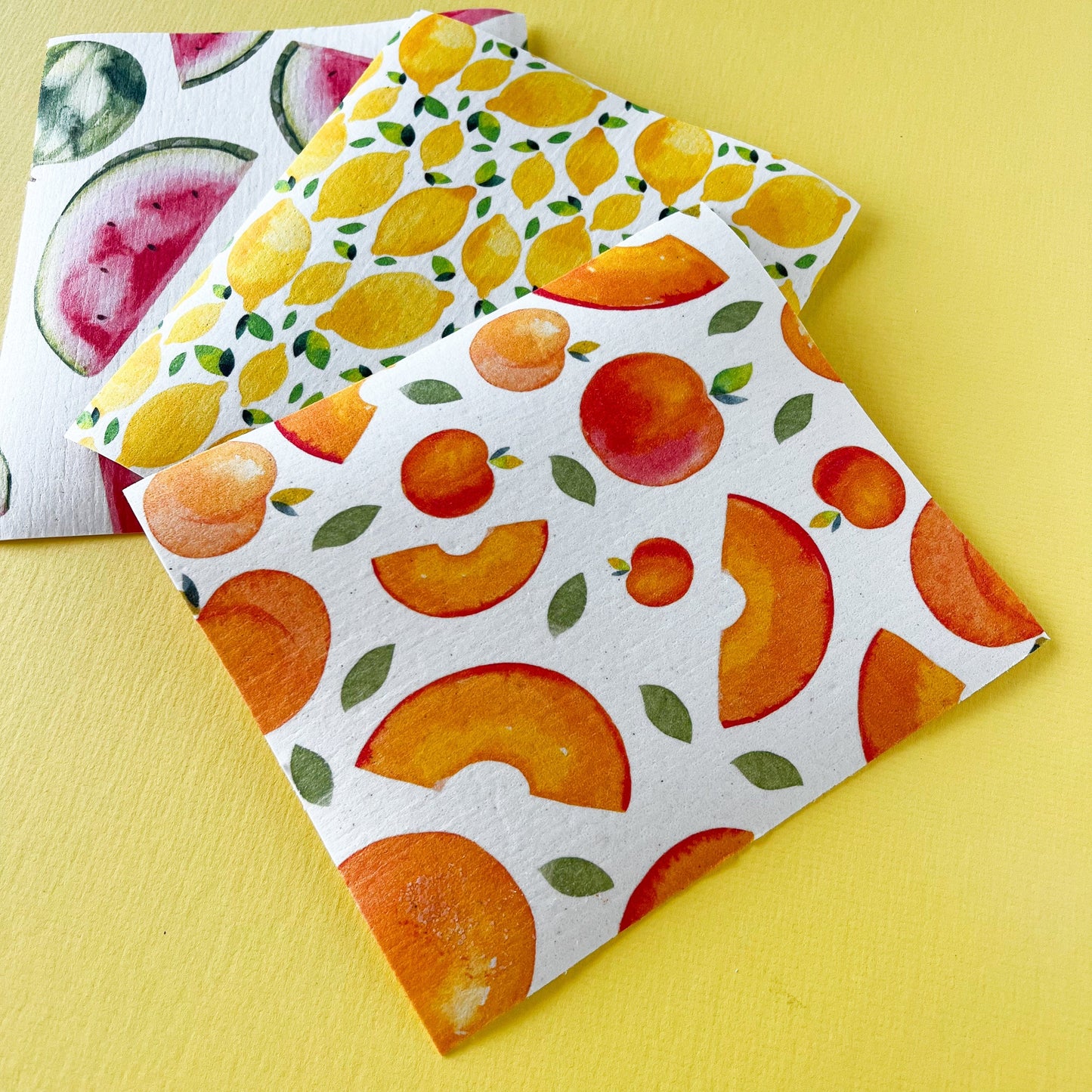 Fun Fruits 3 - Pack Swedish Dishcloths
