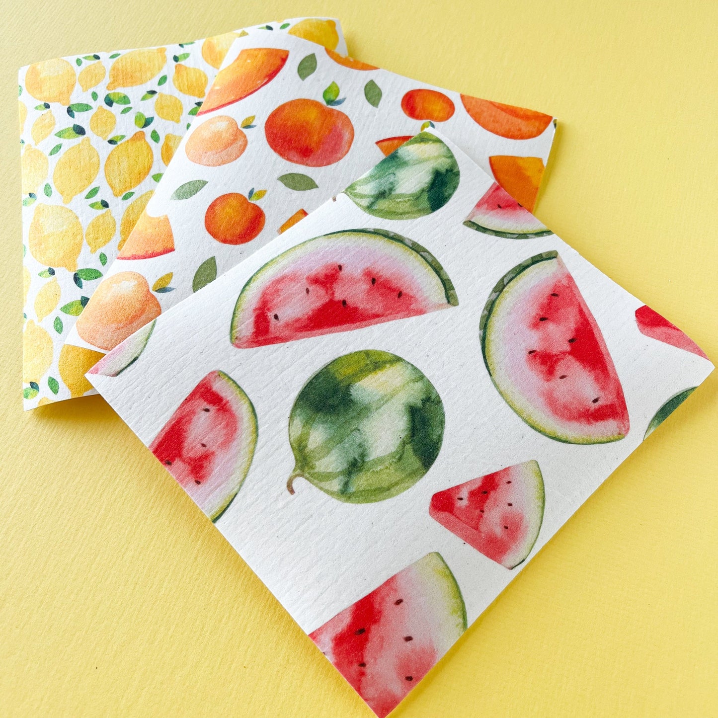 Fun Fruits 3 - Pack Swedish Dishcloths