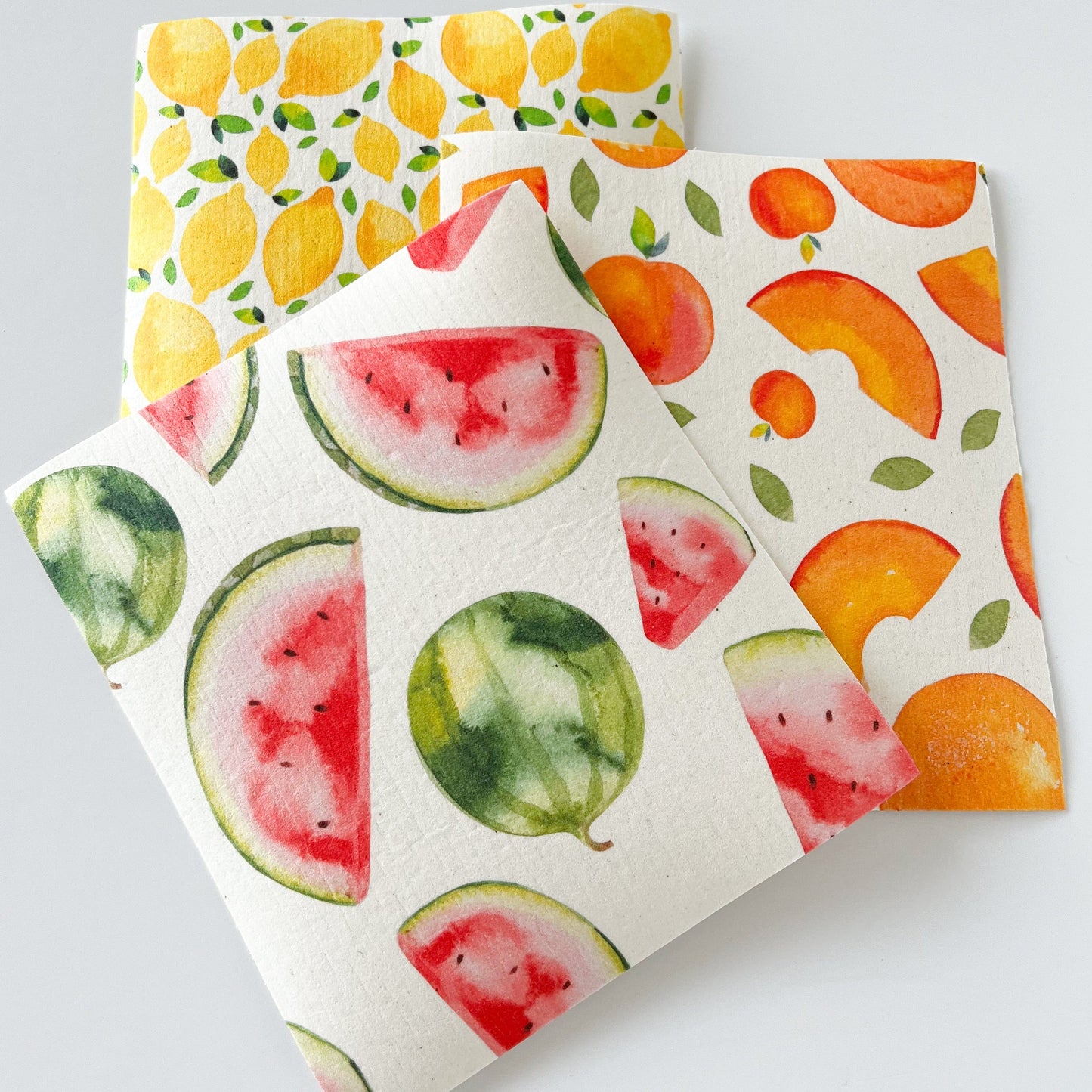 Fun Fruits 3 - Pack Swedish Dishcloths