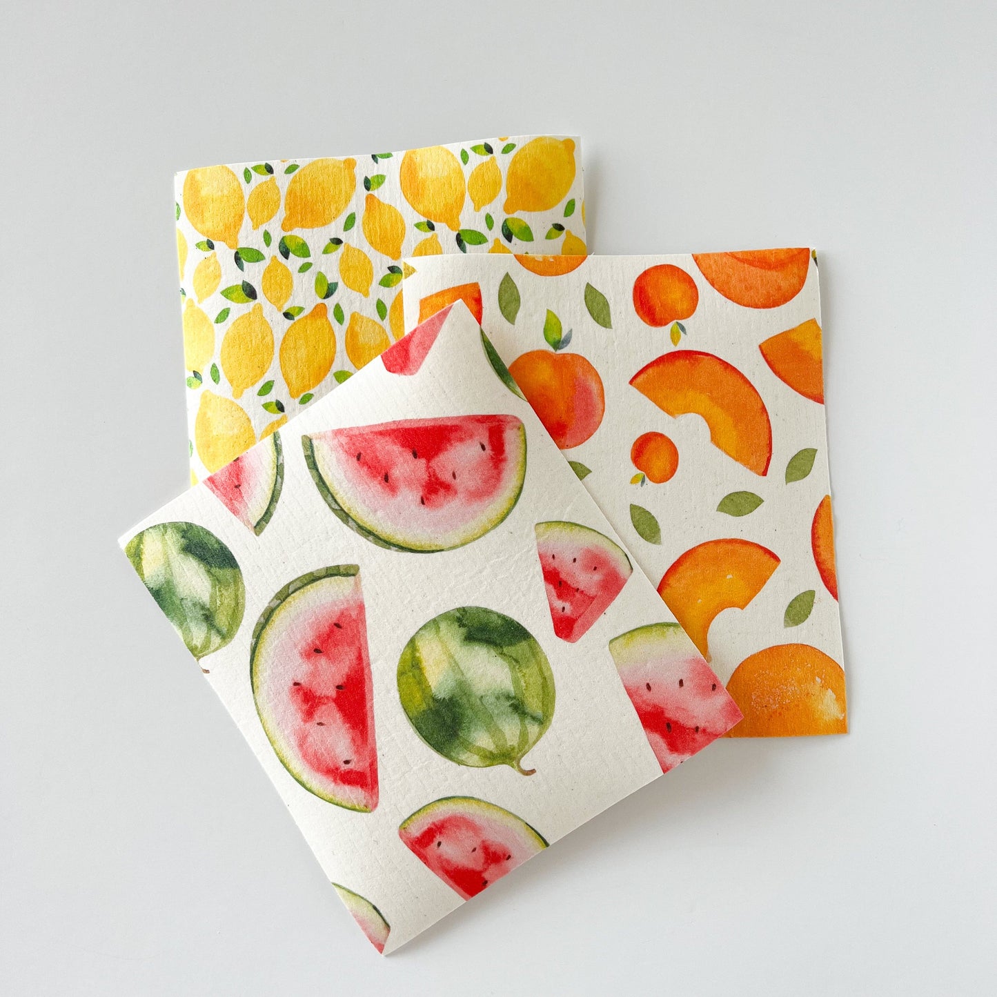 Fun Fruits 3 - Pack Swedish Dishcloths