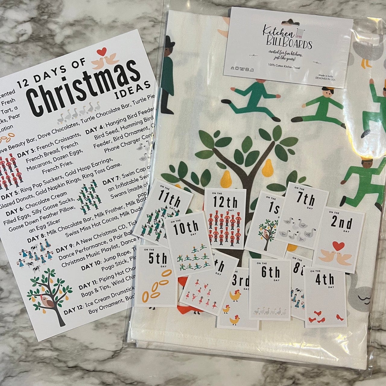 12 Days Of Christmas Kitchen Towel