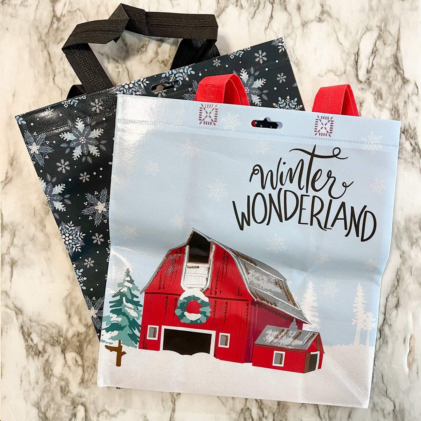 Winter Wonderland - Reusable Grocery Bag Set