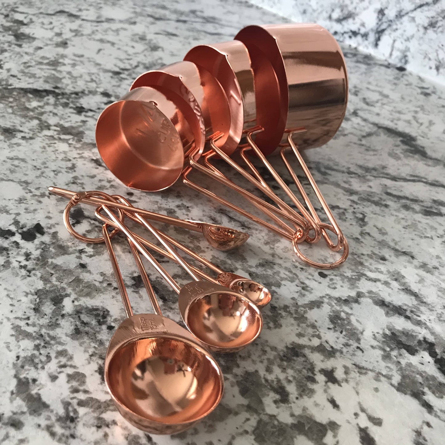 Rose Gold Measuring Cups n' Spoons 8 Piece Set