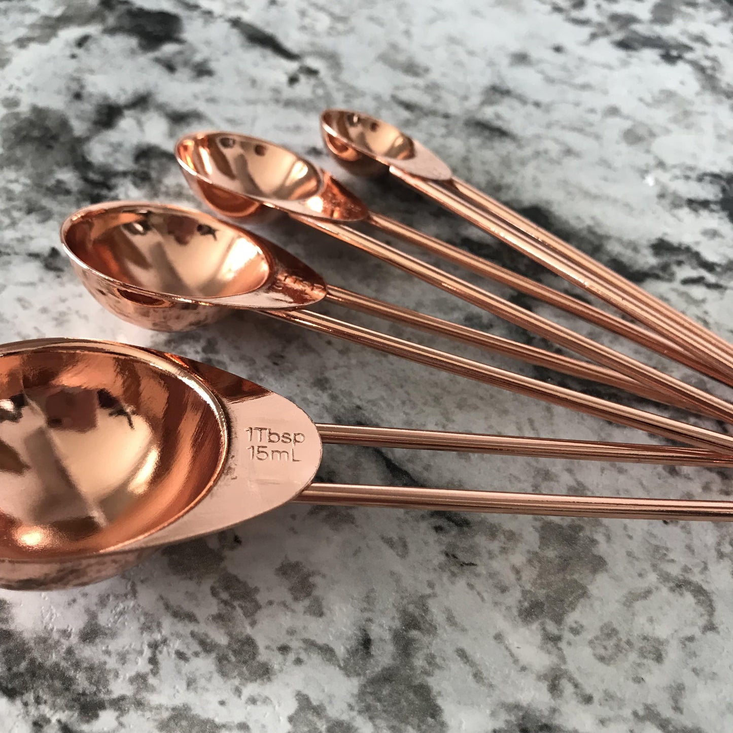 Baking Tool Rose Gold Stainless Steel Measuring Spoon 8-piece Set