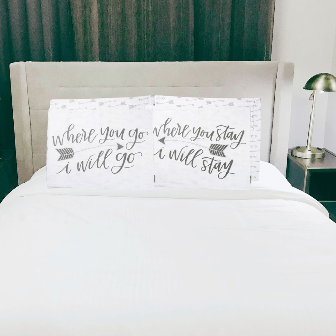 'Go Stay' Pillowcase - Set of Two
