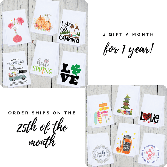 1 Year "Towel of the Month" Gift Subscription
